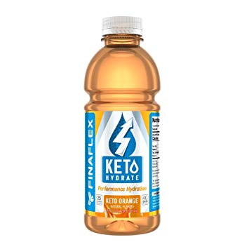 Keto Hydrate, Performance Recovery Hydration Beverage, 4g BHB Ketones per SVG, Sugar-Free, Caffeine Free, 4 Vital Electrolytes, Drink Before, During or After Physical Activity, 12 Pack (Keto Orange)