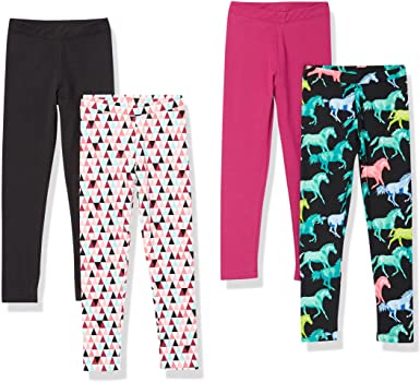 Spotted Zebra Girls and Toddlers' Leggings, Multipacks