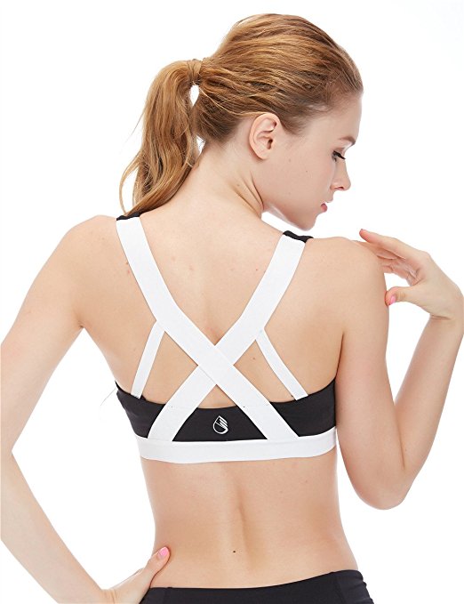 icyzone Women's Workout Yoga Clothes Activewear Racerback Strappy Sports Bras
