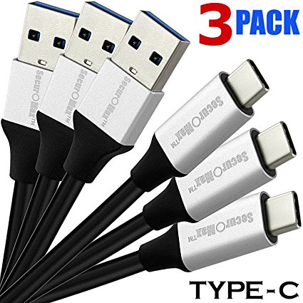 USB Type C to A Cable 3.3ft (1m) 3 Pack - USB 3.0 & 3.1 Gen1, 5Gbps, 3A - Charging & Data Sync for Phone/Tablet (Samsung Galaxy S8, Google Pixel, HTC U11, LG V30 G6 G5 V20, Moto Z Z2, Nintendo Switch)