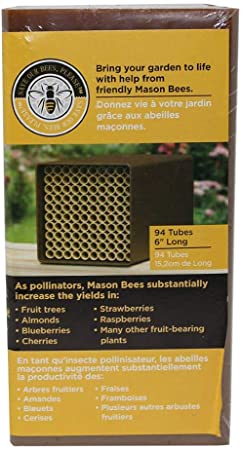 Woodlink 28555 Replacement Mason Bee Fiberboard Nesting Tubes Insect House, 6.5" H Yellow