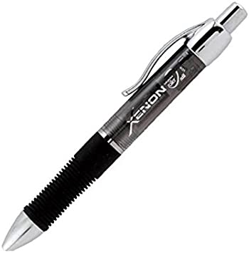 Itoya Xenon Retractable Ballpoint Pen with Rubber Grip, 1.0mm Medium Point, Thundercloud (Blisterpack) (XE-100BPGY)