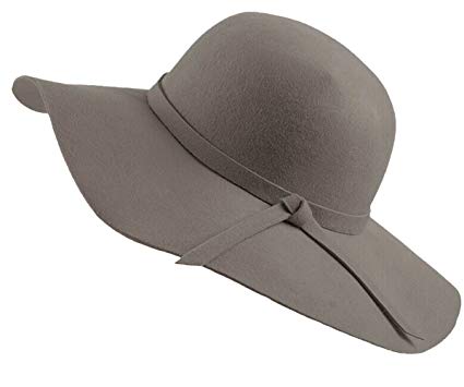 Urban CoCo Women's Foldable Wide Brim Felt Bowler Fedora Floopy Wool Hat