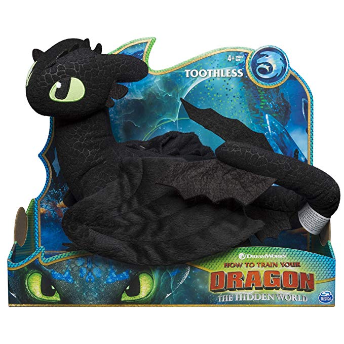 Dreamworks Dragons, Toothless 14" Deluxe Plush Dragon, for Kids Aged 4 & Up