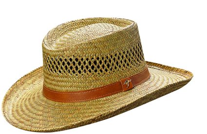 Dorfman Pacific Mens Rush Straw Lightweight Casual Wide Brim Gambler Hat