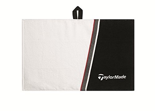 TaylorMade TM15 Cart Towel, White/Black/Gray/Red