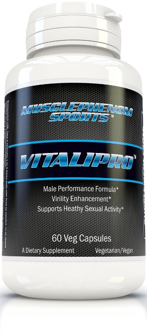 1 Vitalipro Male Enhancement Increase Sexual Performance Testosterone BoosterIncrease Libido and Stamina Erection Quality and Size  Vitality and Energy  Harder Bigger Longer Lasting Erections  60 veg capsules-1 Month Supply 100 30-Day Money Back Guarantee Order Risk Free - By- MusclePhenom Sports