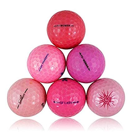 Pink Crystal Pro Brand Mix Crystal Mix Mint Quality Golf Balls - 24 Pack