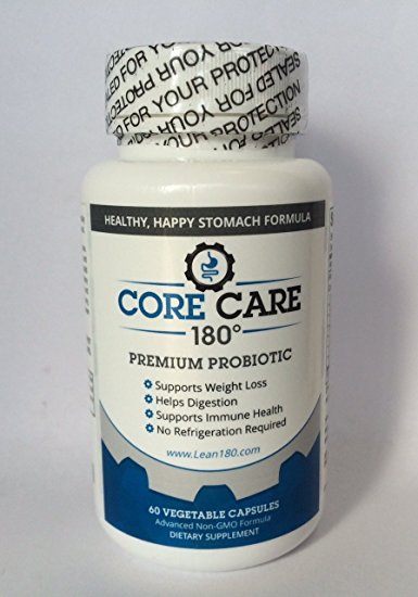 Best Probiotics Natural Supplement for Men and Women, Supports Weight Loss, Helps Digestion, Reduces Bloating Constipation Diarrhea Gas (30 Day Supply) - Core Care 180