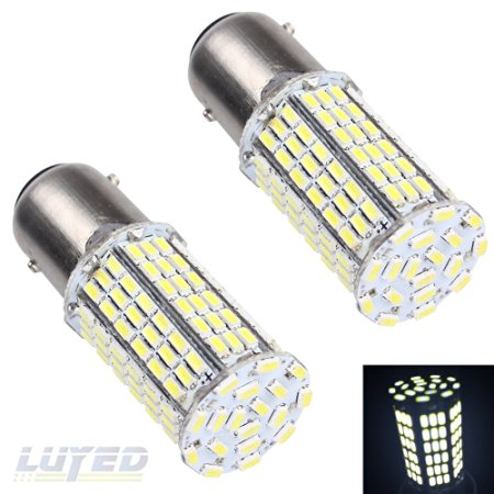 LUYED 2 X 1440 Lumens Super Bright 3014 144-EX Chipsets 1157 2057 2357 7528 LED Bulbs Used For Turn Signal Lights,Tail Lights,Xenon White