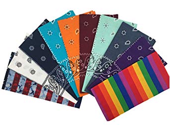 Get 12 pieces hankies free now!T&Z 100% Cotton 10 Pack Fine Bandanas Professional Factory Manufactured