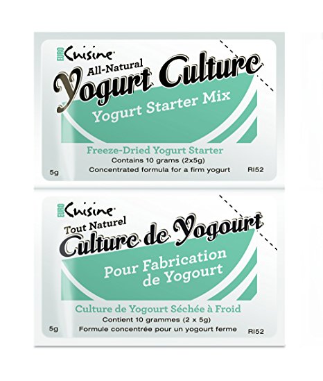 Euro Cuisine RI52 All Natural Yogurt Culture ( 2 - 5gr Packet with New Packaging)