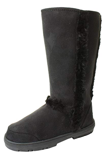Ella Ladies Womans Festival Winter Snow Comfy Flat Ankle Knee Calf High Fur Lined Hard Sole Boots Sizes 3 4 5 6 7 8 UK