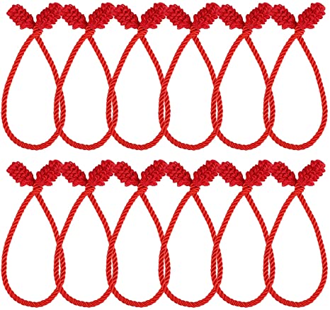 Cooraby Decorative Garland Ties Garland Flexible Ties for Holiday Decorations Christmas Craft Gift Wrapping (Red, 12)