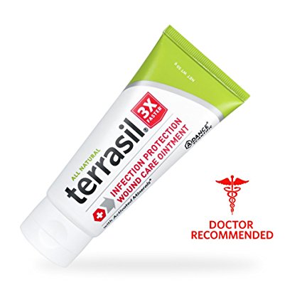 Terrasil® Wound Care - 3X Faster Healing, Dr Recommended, 100% Guaranteed, Infection Protection for bed sores, pressure sores, diabetic wounds, foot, leg ulcers, cuts, scrapes, burns - 50g tube