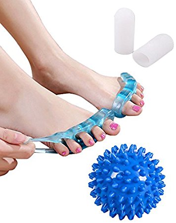 UMITOM Toe Separators Gel Toe Stretcher Yoga Massage Ball Toe Protectors For Bunions For Foot Pain Relief