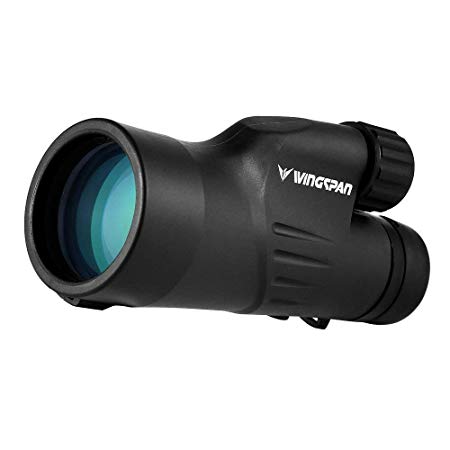 Wingspan Optics Titan 12X50 High Power Monocular Scope. Optimal Brightness and Clarity. Durable. One Hand Focus. Waterproof. Fog Proof. Specially Designed for Bird Watching, Nature Watching, Hunting