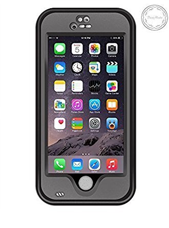 iPhone 6S Waterproof Case, Bessmate Waterproof Shockproof SnowProof DirtProof Durable Full Sealed Protection Case Cover for iPhone 6S (Black)