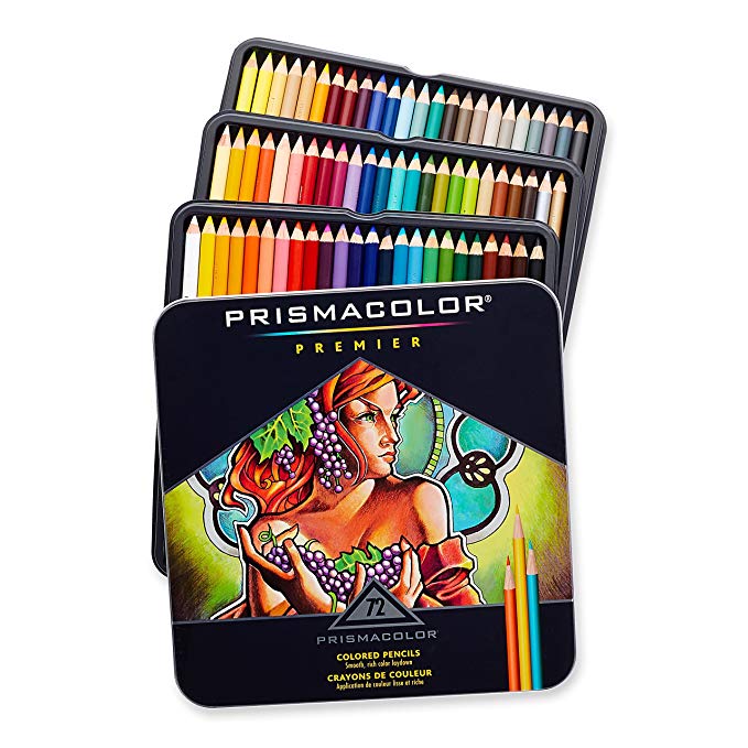 Sanford Prismacolor Premier Colored Pencils, Pack of 72, Multi-Colour