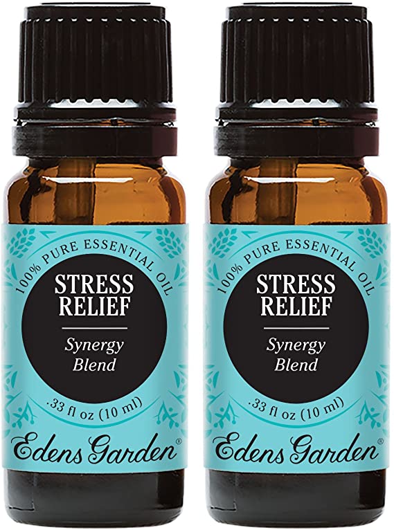 Edens Garden Stress Relief Essential Oil Synergy Blend, 100% Pure Therapeutic Grade (Highest Quality Aromatherapy Oils- Anxiety & Stress), 10 ml Value Pack