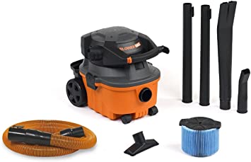 RIDGID Wet Dry Vacuums VAC4010 2-in-1 Compact and Portable Wet Dry Vacuum Cleaner with Detachable Blower, 4-Gallon, 6.0 Peak HP Leaf Blower Vacuum Cleaner