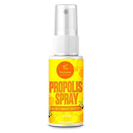 Bee Propolis Throat Spray - 99% Bee Propolis Extract - Natural Immunity Boosting Spray for Children and Adults - Works for Cold, Cold Sore, Flu, Coughs, Sore Throats, Runny Nose & Allergies