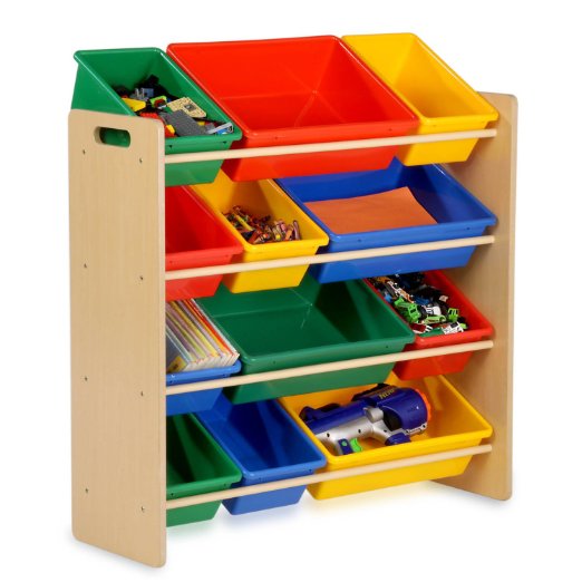 Honey-Can-Do SRT-01602 Kids Toy Organizer and Storage Bins NaturalPrimary