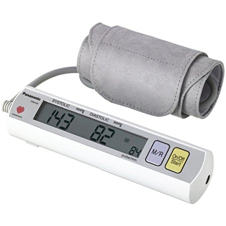 Panasonic EW3109W Portable Upper Arm Blood Pressure Monitor White/Grey, 2-PACK