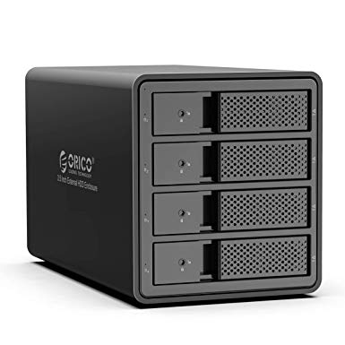 ORICO 4 Bay USB 3.0 to SATA 3.5 inch External Hard Drive Enclosure Support 64TB (4 x 16TB) Aluminum Alloy HDD Enclosure with Fan / 150W / UASP Disk Data Storage