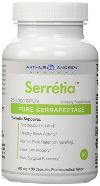 Arthur Andrew Medical Serretia Capsules, 500 mg, 90 Capsules