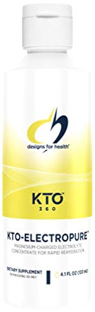 Designs for Health - KTO-ElectroPure Electrolyte Drops - Keto Electrolyte Supplement - Supports Rapid Rehydration with Magnesium, Potassium and Sodium - Non-GMO and Gluten Free (40 Servings / 4.1oz)