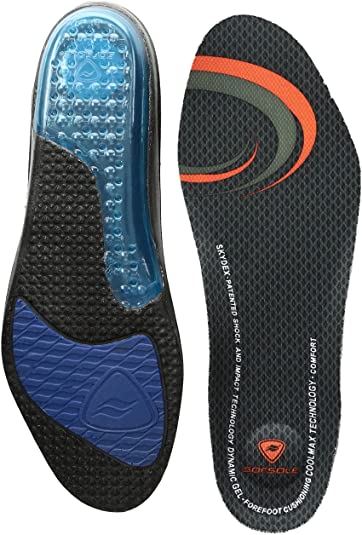 Sof Sole Mens Airr Lightweight Athletic Replacement Shoe Insole / Insert, Foot Size