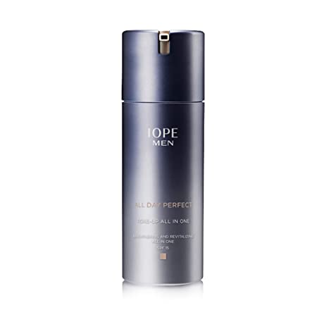 IOPE Men’s Face Toner with Emulsion & Essence – All in One Toner, Sun Protection, Moisturizer, Makeup – SPF 15 –Natural Earth-Tone & Skin Brightening – Skincare for Men 4.05 FL OZ