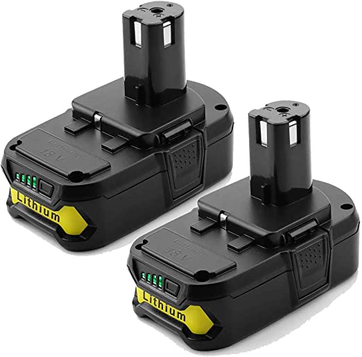 2Packs 18V Lithium P190 Battery Replace for Ryobi P102 P103 P104 P105 P107 P108 P109 P100 for Ryobi 18 Volt Batteries