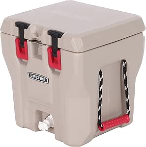 Lifetime 5 Gallon Hard Cooler, Dual-Purpose as Water Beverage Dispenser or Ice Chest, Portable Container, Made in USA