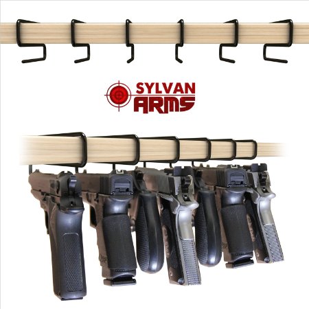 Sylvan Arms Handy Gun Hangers 6 Pack for Shelves and Safes Works For All Handguns