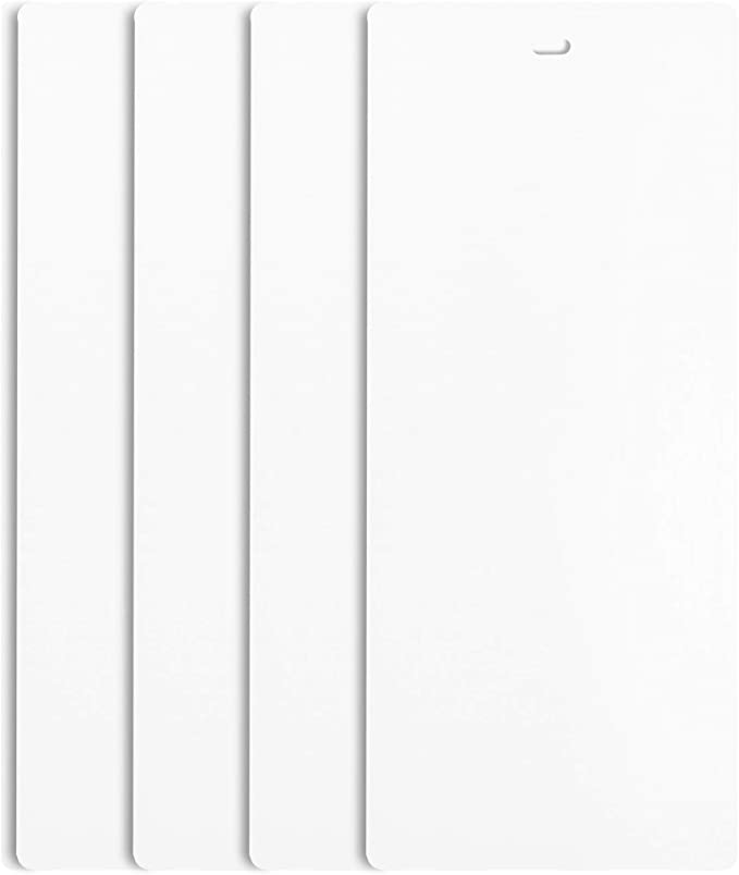 DALIX 82.5" White Vertical Blinds Replacement Slats Sliding Door Window (4 Pack)