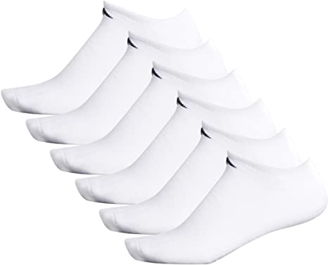 adidas mens Athletic Cushioned No Show Socks (6-pair)