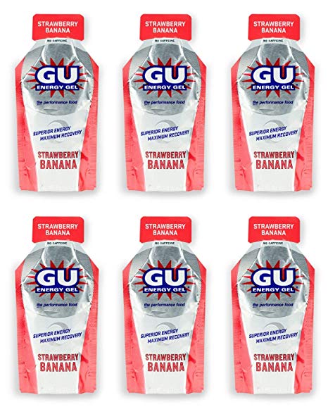 GU Energy Gel - Strawberry Banana (6 x 1.1oz Packs)