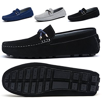 SONLLEIVOO Men's Penny Loafers Moccasins Suede Casual Shoes Sneakers Loafers Slip On Flats Shoes