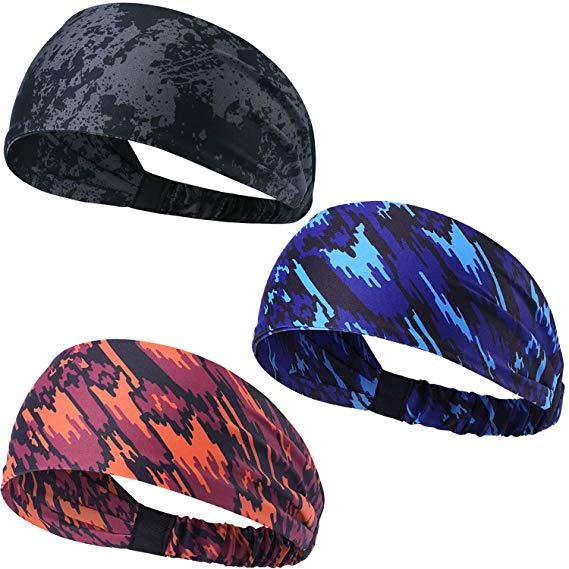 Obacle Headbands for Men Women Sweat Bands Headbands Non Slip Thin Lightweight Breatheable Durable Head Band Outdoor Sports Workout Yoga Gym Running Jogging Exercise Motorcycle Riding Cycling Hiking