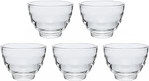 HARIO HU-3012 Heat-Resistant Glass Cups, Set of 5, Microwave/Oven/Dishwasher Safe, 6.1 fl oz (170 ml), Made in Japan