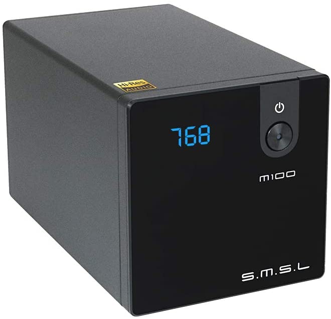 SMSL M100 HiFi USB DAC XMOS AK4452 DSD512 32Bit/768kHz Coaxial Optical Analog Digital Converter Audio Amplifier(Black)