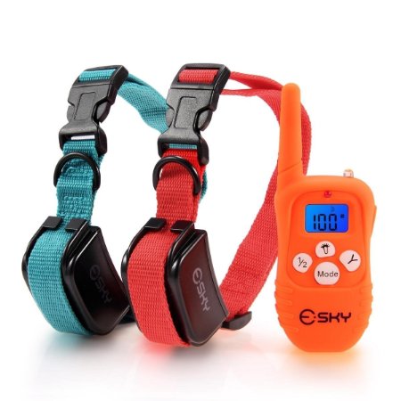 Esky Backlight 330YD Remote Dog Training Collar Rechargeable,Beep Vibration/Shock E-Collar
