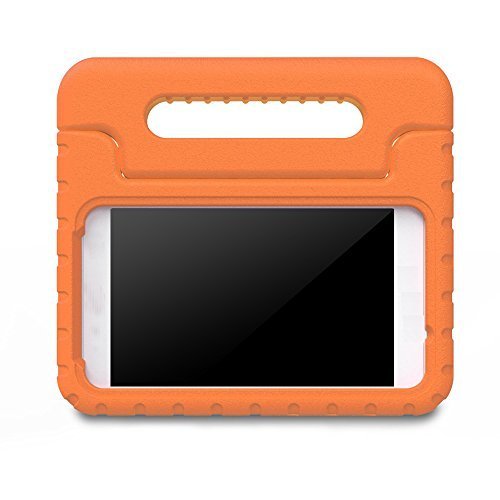 BMOUO Samsung Galaxy Tab A 8.0 Kids Case - EVA ShockProof Case Light Weight Kids Case Super Protection Cover Handle Stand Case for Kids Children for Samsung Galaxy TabA 8-inch Tablet - Orange Color