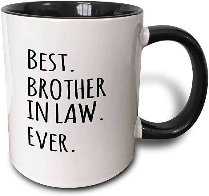 3dRose Best Brother in Law Ever Mug, 11 oz, Black