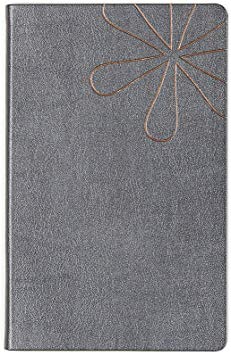 Erin Condren Designer Softbound Notebook - Features a Shimmer Charcoal Colored Cover and a Dot Grid Page Layflat Layout. Great for Organizing Bullet Point Journaling Lists