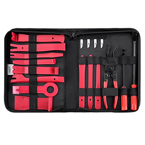 MATCC Car Panel Removal Tools Kit 18pcs Trim Removal Tool Set Nylon for Car Panel Dash Audio Radio Removal Installer and Repair Pry Tool Kits with Storage Bag