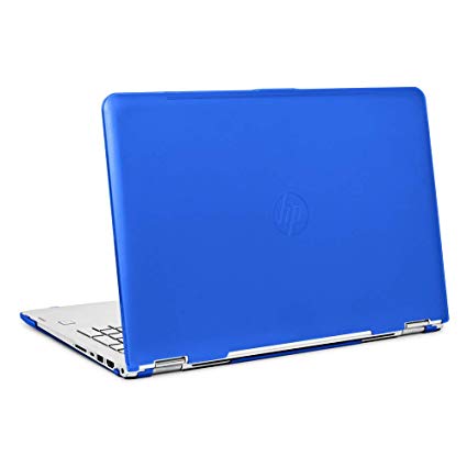 mCover Hard Shell Case for 15.6" HP Envy X360 15-BPxxx Series (15-BP143cl / 15-BP152nr, etc, NOT Compatible with X360 15-AQxxx and Other Series) Convertible laptops (Blue)