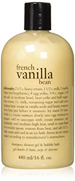 Philosophy French Vanilla Bean 16oz 3 in 1. (Shampoo, Shower Gel and Bubble Bath)